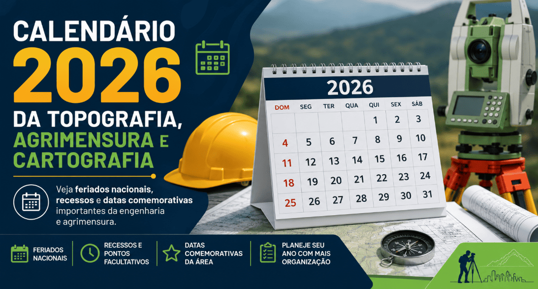 Calendário da agrimensura 2026