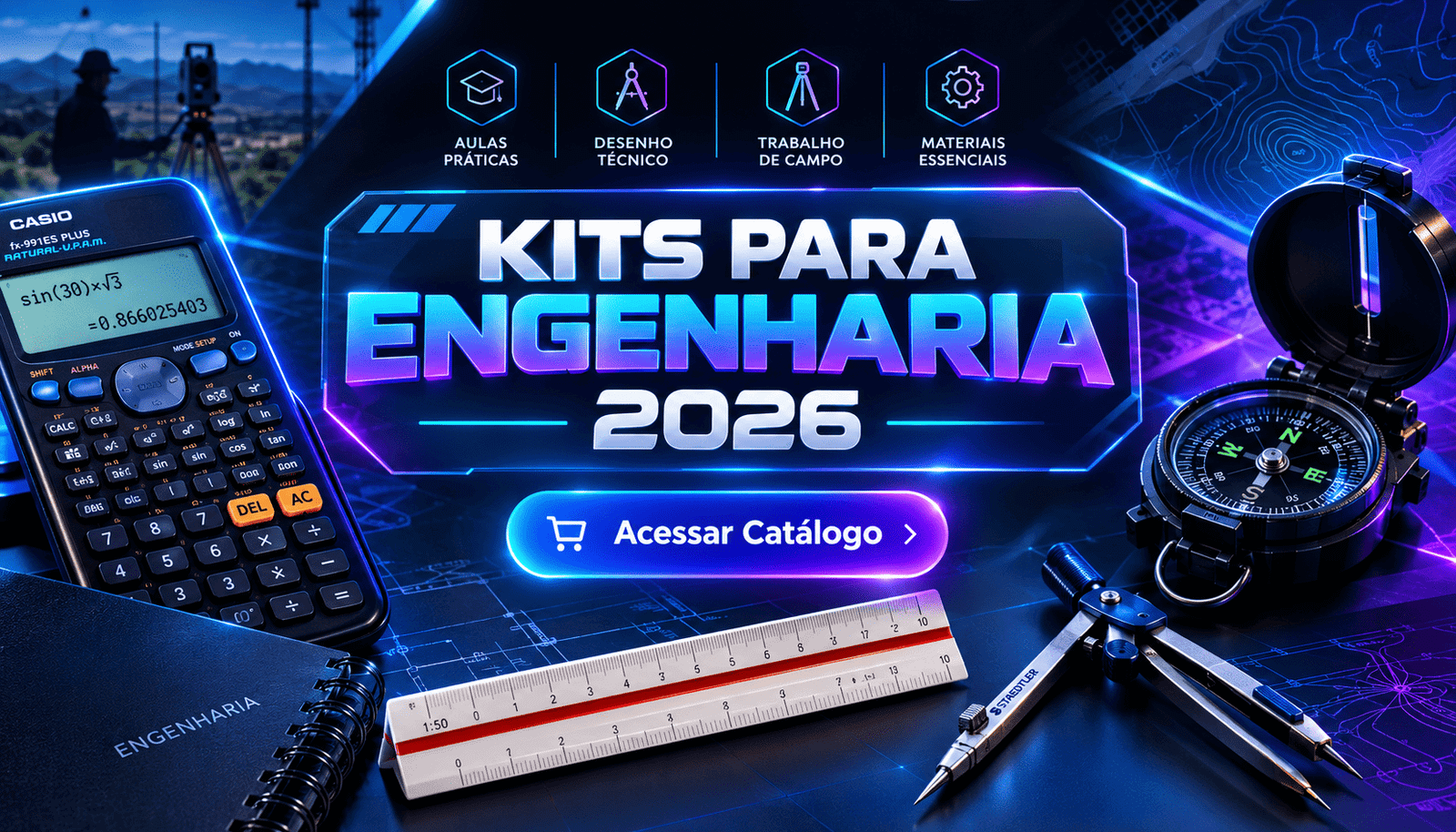 Catálogo Acadêmico e Kits para Estudantes de Engenharia 2026
