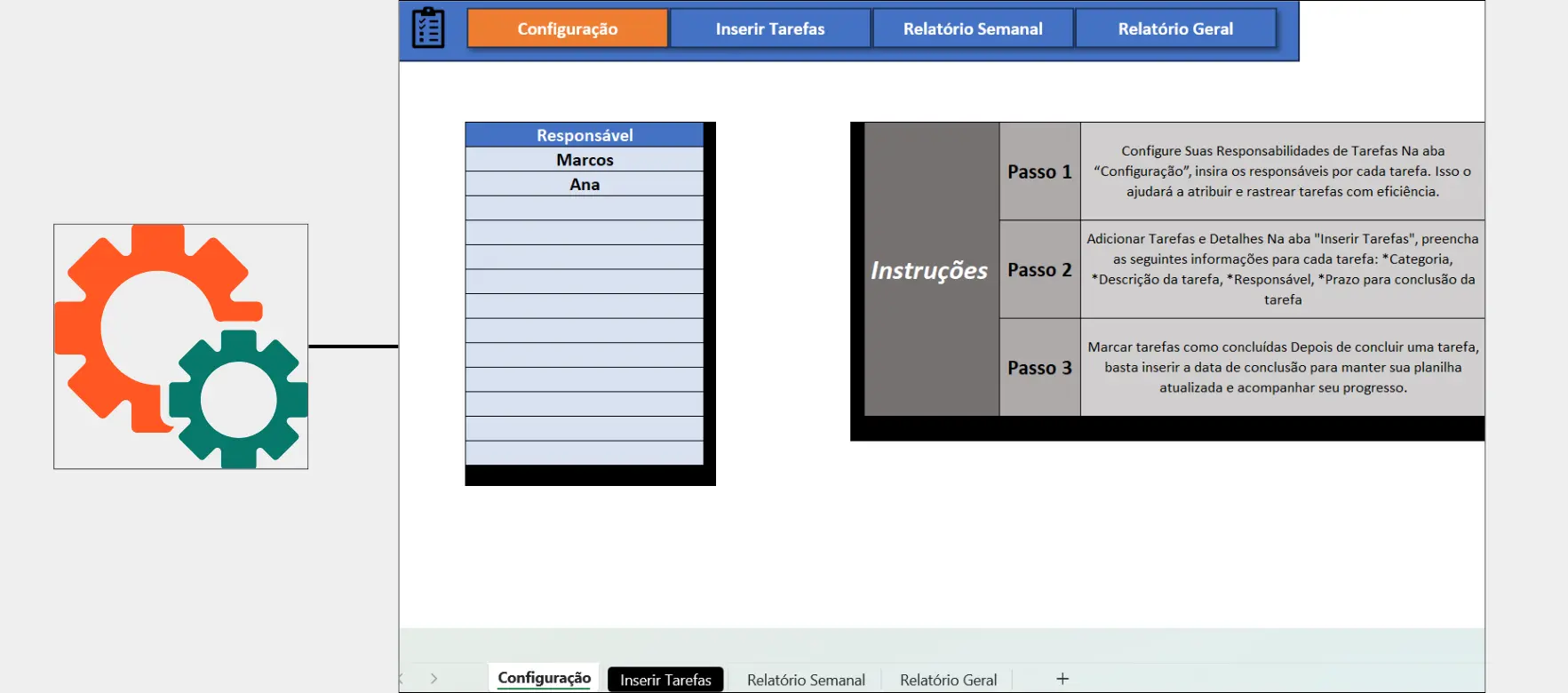 Cadastro de Responsáveis