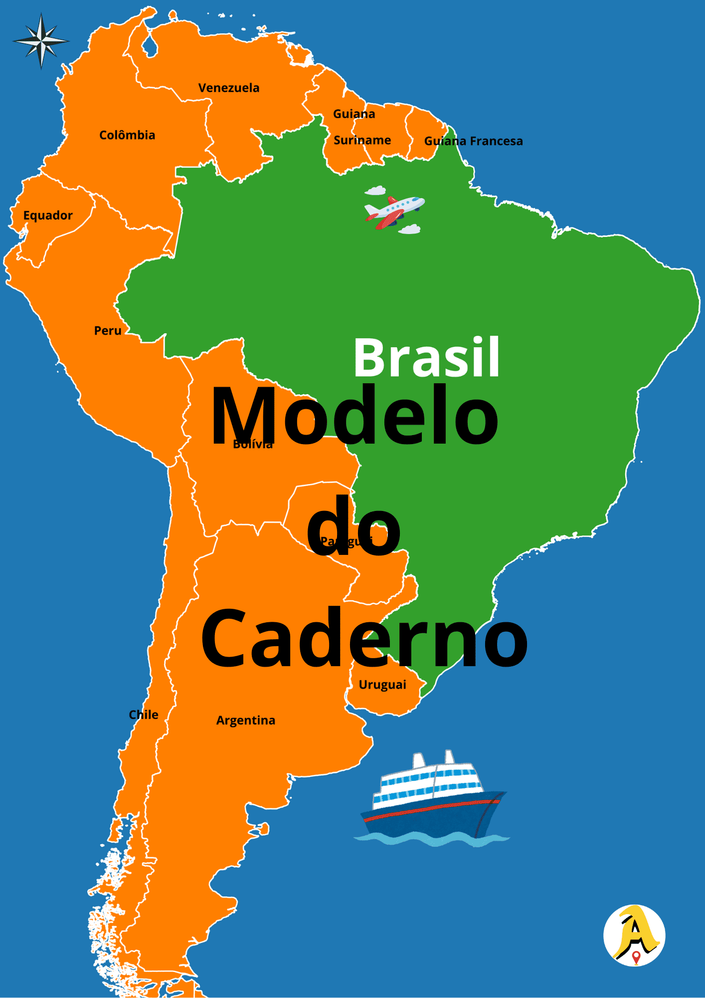 Capa Caderno Mapa do Brasil